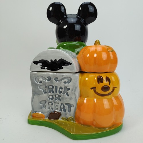 Disney Mickey Mouse Frankenstein Halloween Ceramic Candy Cookie Jar Hand Painted - Picture 5 of 24