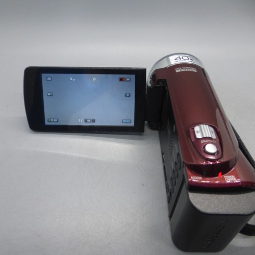 JVC Everio GZ-E207REK Handheld High Definition HDD Camcorder Red Tested - Picture 3 of 8