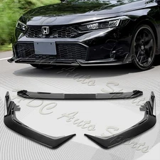 For 2025-2026 Honda Civic Sedan Hatchback Painted Black Front Bumper Lip Spoiler