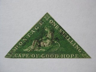 CAPE OF GOOD HOPE BRITISH COLONY SG. #8 scarce used VF Cape Triangle stamp (22)