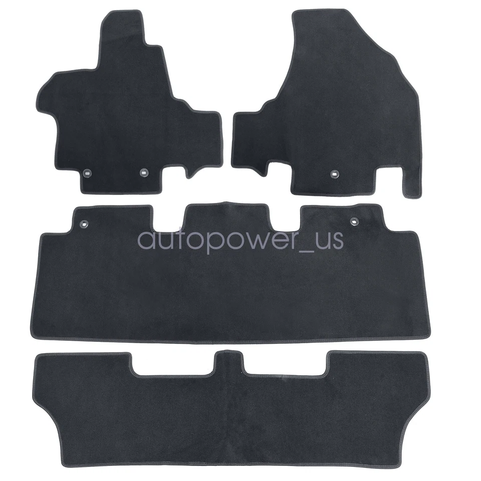 Alfombrillas delanteras traseras de terciopelo negras impermeables para Honda Odyssey 2011-2017 Foto 3 de 4