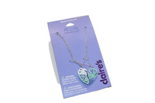 Claire's Jewelry Necklace silver tone best friend 2 necklaces enamel pendant