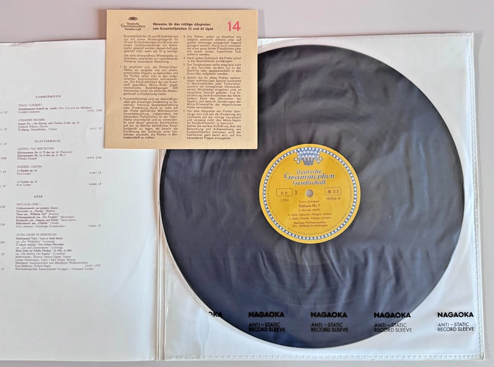 FURTWANGLER Schubert Symphony No.7 TULIP DGG 18015 18016 1955 ED1 2LP Set NM - Image 3 of 4