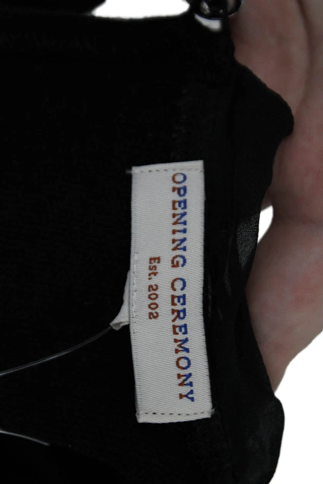 Церемония открытия женщин короткие рукава ворота свитер черный размер средний - Изображение 4 из 4