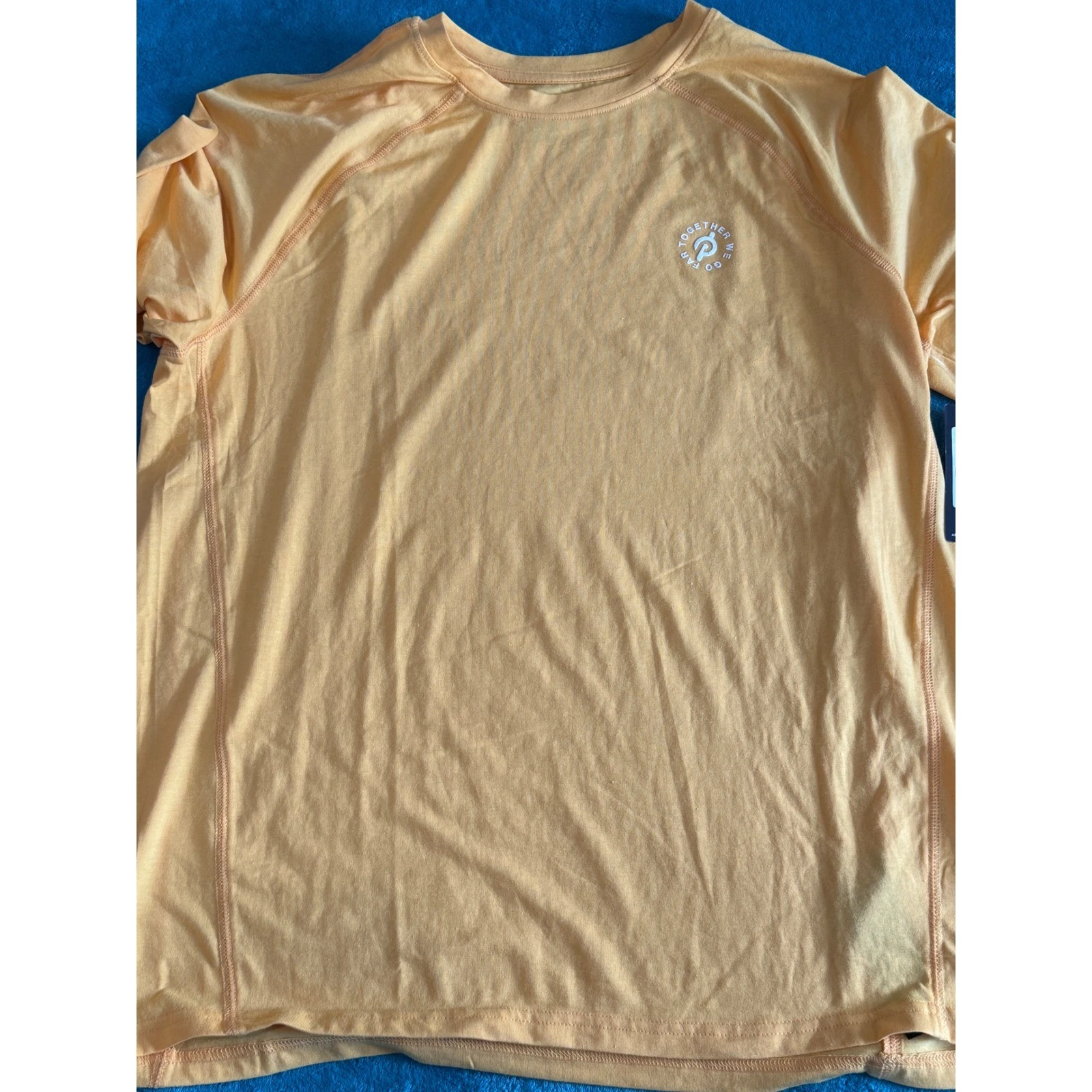 Peloton Mens Tech Jersey Short Sleeve Shirt Orange MT00433-751-L Size Large NWT