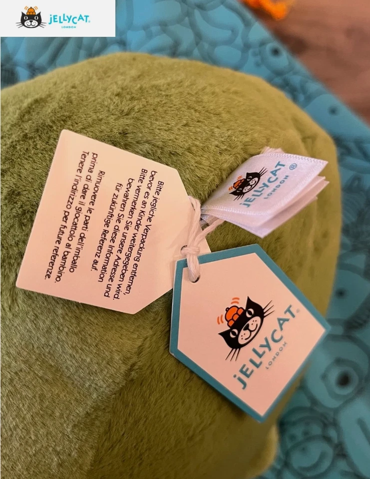 Limited Large Jellycat Ricky Frog Plush–Rare UK Grumpy Style,XMAS Gift For Kids - Image 3 of 4