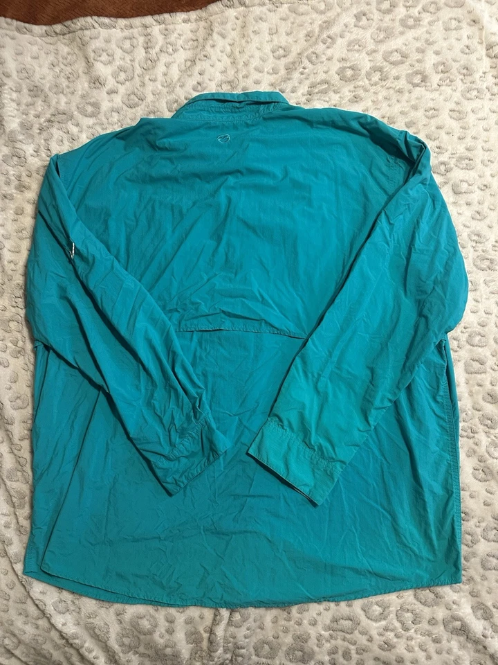 Camisa de pesca Magellan ventilada al aire libre manga larga con botones para hombre talla 4XL T12 Foto 4 de 4