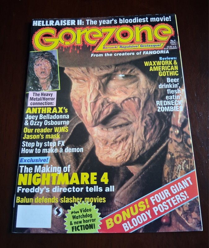 GOREZONE Magazine  Issue No.4 1988 Rare vintage 