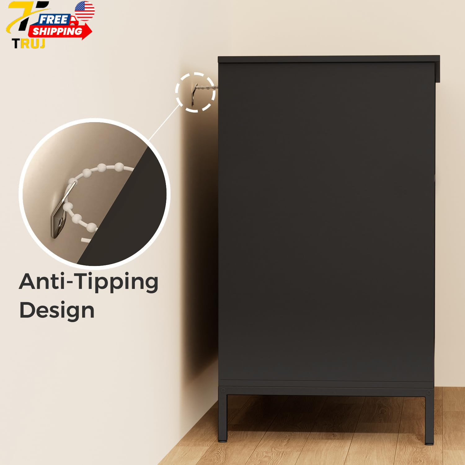 Record Player Stand Vinyl Storage Cabinet Large Record Holder Modern Stereo 23.6