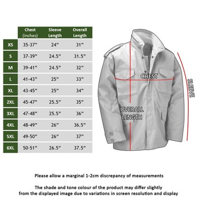 M65 Jacket Army Military Combat US Field Quilted Liner Winter Coat 