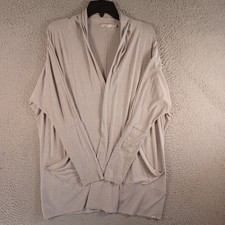 Prana Womens Brownish-Gray Open-Front Oversized Cardigan Sweater Size Small