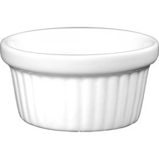 International Tableware RAMF2EW 2 oz European White Fluted Ramekin