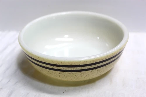 Vintage Pyrex Small 5" Dip Bowl Only Stack N Snack Brown Speckled Lines