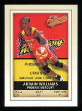 2002 Fleer Authentix WNBA #84 Adrain Williams  Basketball MERCURY NM-MT
