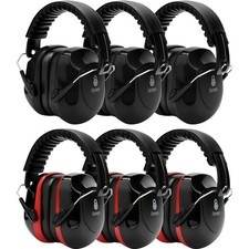 6 Pack Noise Reduction Ear Protection, Hearing Protection Ear muffs SNR 34dB ...