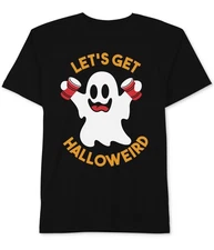 Delta Apparel Mens Let's Get Halloweird Graphic T-Shirt, Black, Large