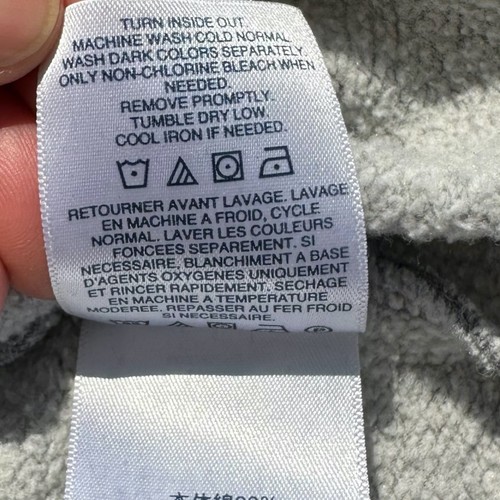 Felpa girocollo manica lunga LANDS END morbida uomo donna grigia XS 30-32 nuova senza etichette - Foto 6 di 7