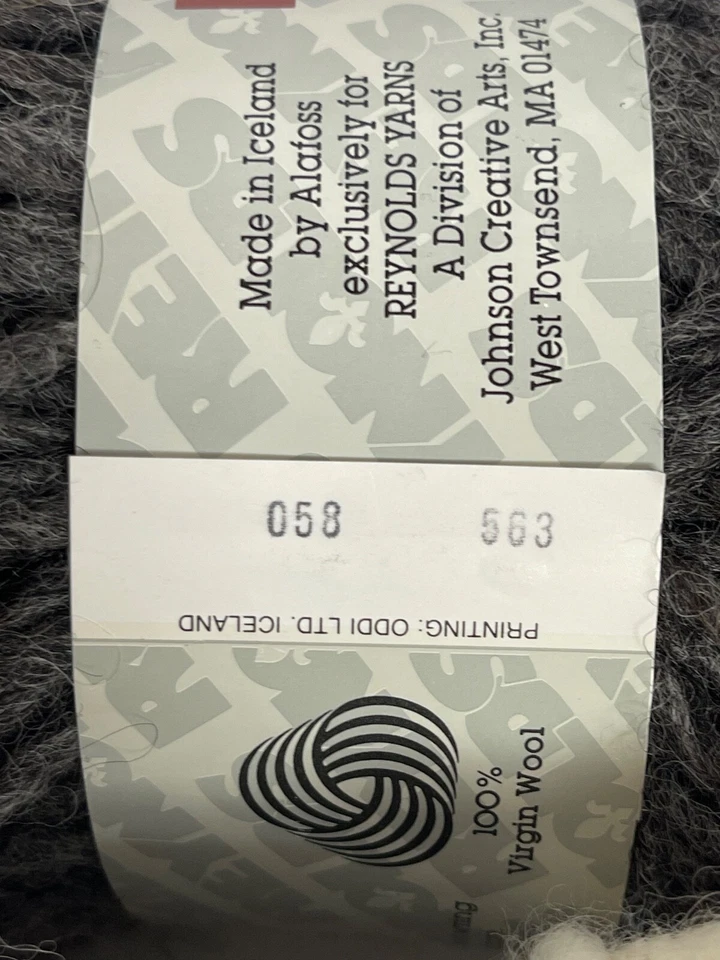 De colección. Lote de 2 Hilos Reynolds Lopi Islandia 100% Lana Virgen 1 Crema/1 Carbón Foto 3 de 4