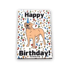  Boerboel Dog Happy Birthday Magnet Confetti Celebration Gifts and Home Decor