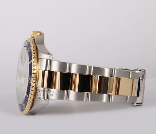 Rolex Submariner 16613 Watch Two Tone 18k Gold/SS-Blue Dial-Blue Aluminum Bezel - Picture 5 of 8