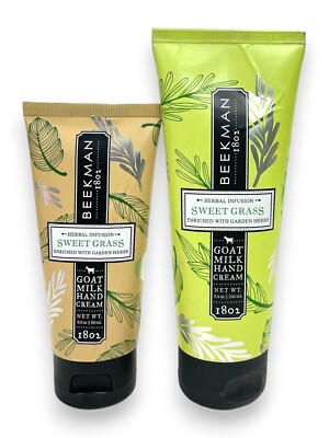 Beekman 1802 Sweet Grass Goat Milk Hand Cream, You Pick Size, Lot Of 2, New