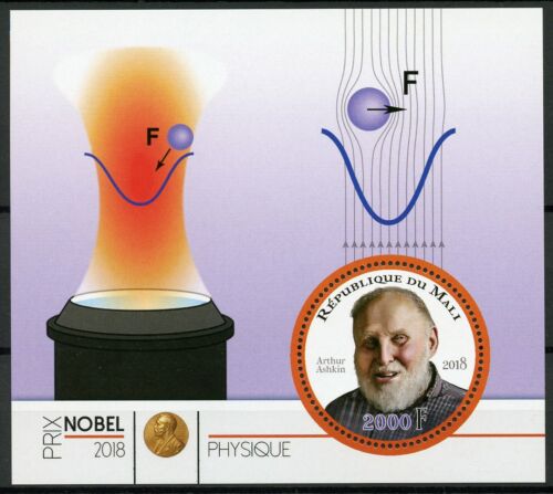 Mali 2018 MNH Nobel Prize Winners Physics Arthur Ashkin 1v M/S Science Stamps - 第 1/1 張圖片