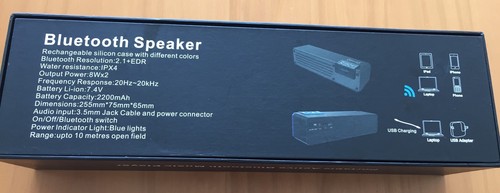 Wireless Portable Bluetooth Speaker Stereo With Built-in Rechargeable Batteries - Picture 4 of 9