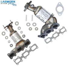 Pair Bank 1 & 2 Manifold Catalytic Converter For Ford Explorer 2013-2019 3.5L V6