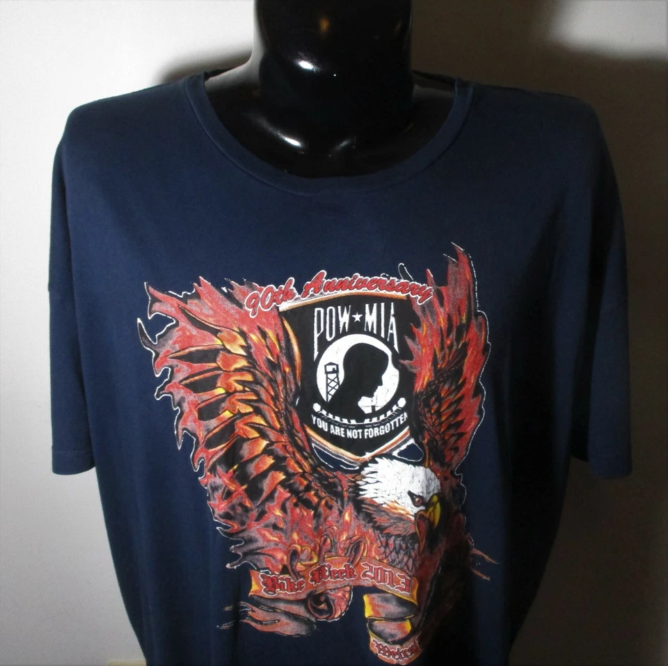 XXXL POW-MIA Camiseta Azul Marino Manga Corta "POW-MIA" Talla 3XL Foto 2 de 4