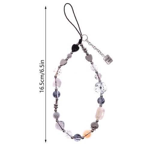 Y2K Phone Chain Vintage Beaded Chain Bracelet Mobile Phone Lanyard Phone Strap - Zdjęcie 3 z 12