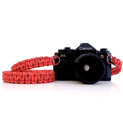 RED CAMERA 48" NECK STRAP PARACORD DSLR MIRRORLESS LEICA SONY CANON FUJI NIKON - Picture 2 of 9