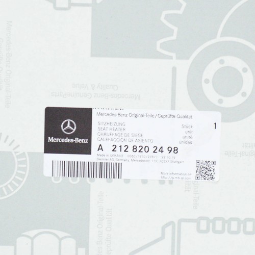 NEW MERCEDES BENZ E W212 FRONT SEAT HEATING MAT A2128202498 ORIGINAL - Bild 11 von 11