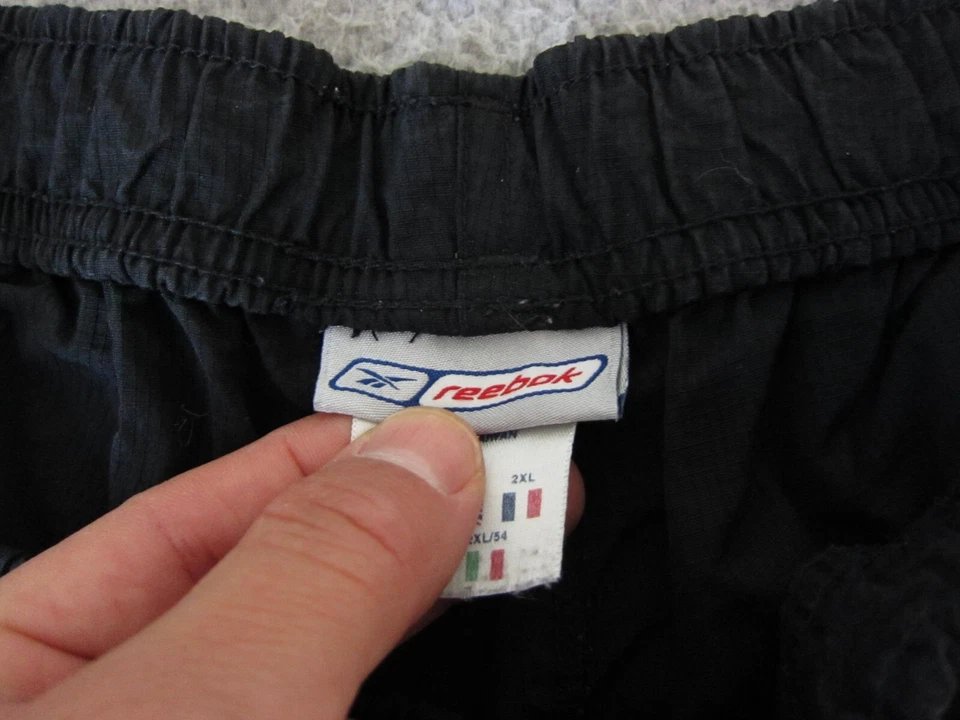 Pantalones Cortos Reebok De Colección Para Hombre 2XL XXL Negro Naranja Bañador Años 90 Traje De Baño Para Hombre Foto 3 de 4