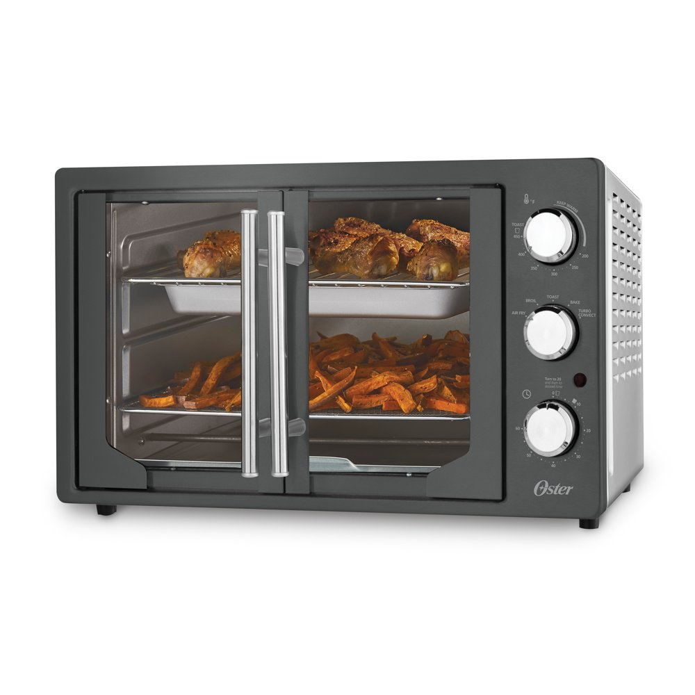 Oster TSSTTVFDDAF-026 1700W French Door Air Fry Convection Toaster Oven -  Stainless Steel for sale online
