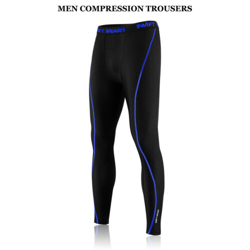 Męskie chłopięce termiczne rajstopy kompresyjne warstwa bazowa ciepłe spodnie do biegania siłownia - Zdjęcie 1 z 10