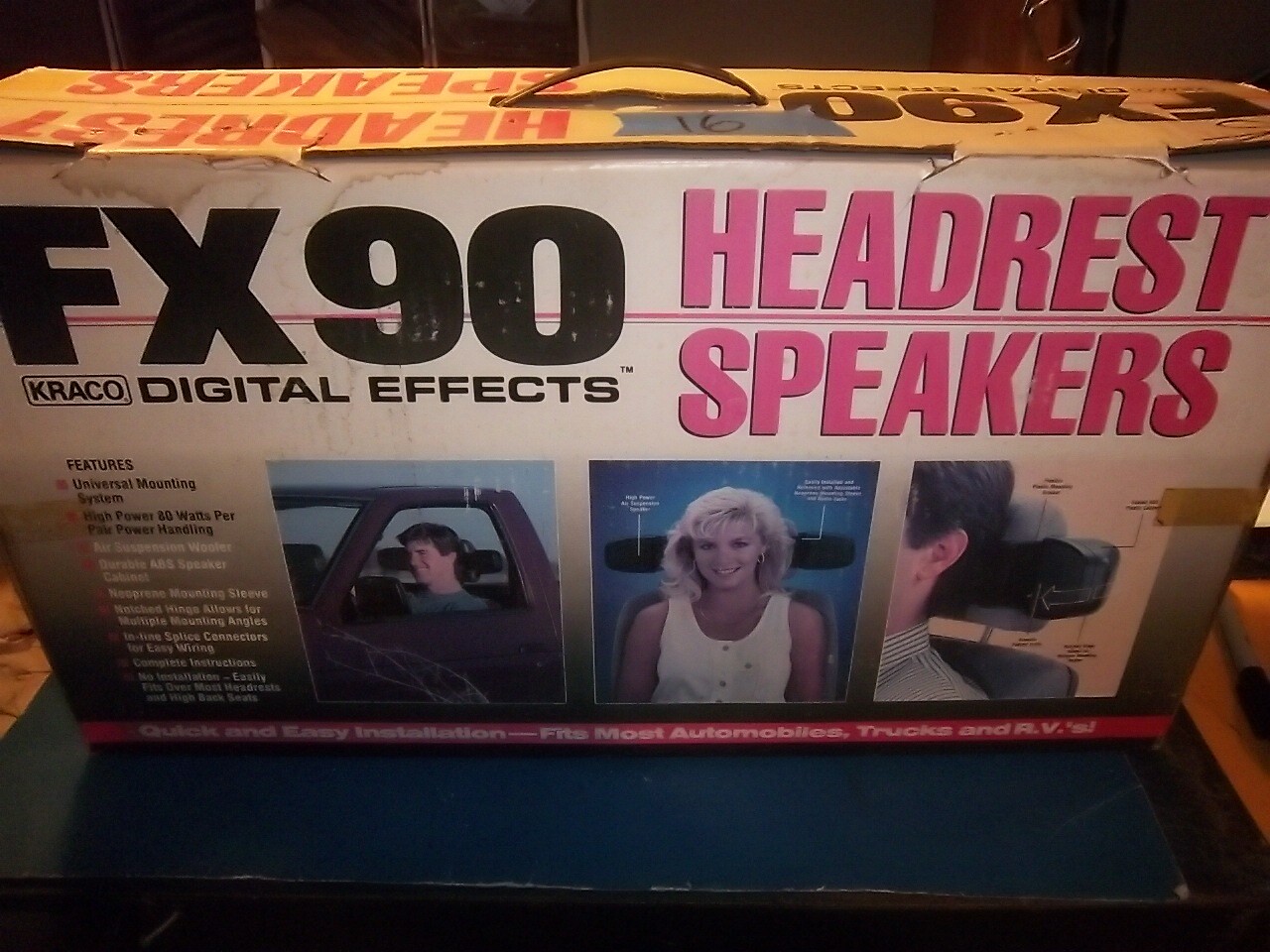 NEW VINTAGE KRACO AUDIO HEADREST SPEAKER SET FX90 FREE SHIPPING eBay