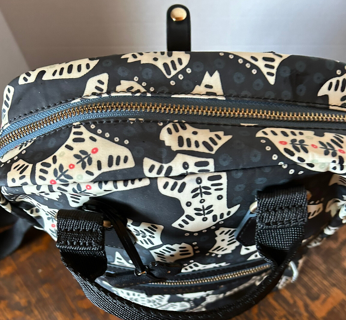 Radley London Folk Dog Backpack Nylon Zip Top Dark Bl… Gem