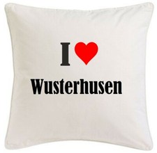 KISSENBEZUG I LOVE WUSTERHUSEN 40CMX40CM AUS MIKROFASER