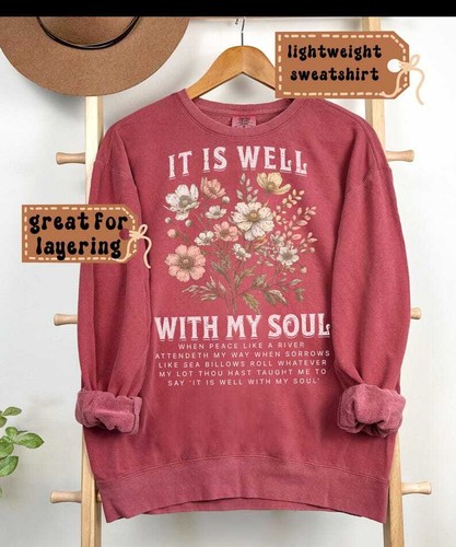 Boho Christian Sweatshirt Comfort Colors shirt Religious gift Bible Verse floral - Imagen 5 de 6