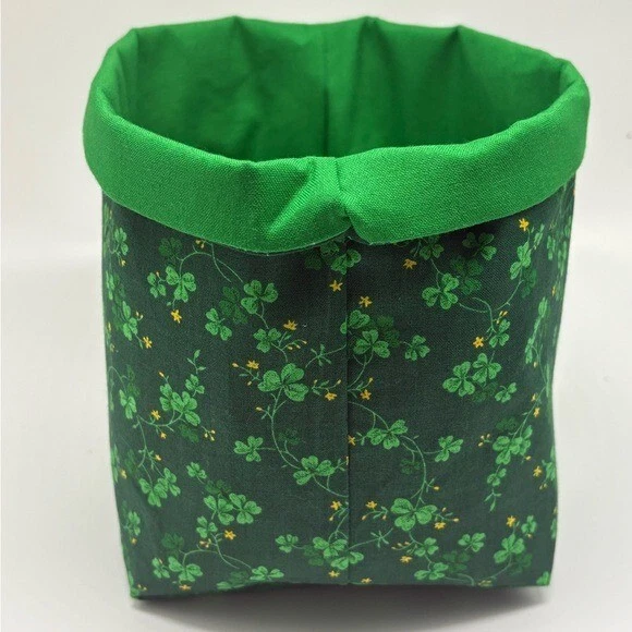 Cesta de regalo de la suerte hecha a mano decoración de San Patricio almacenamiento y organizador Foto 3 de 3