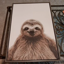 Sylvie Sloth ~ Kate and Laurel ~ Framed Art 23 x 33" ~ Simon Te Tai