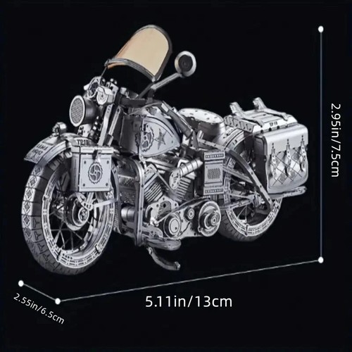 Motorcycle 3D Metal Puzzle DIY Model Building Kit Adult Toys Birthday Gift - Picture 3 of 5