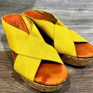 yellow mule shoes