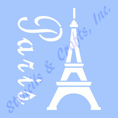 4'' EIFFEL TOWER STENCIL PARIS REUSABLE TEMPLATE CRAFT STENCILS PAINT ART NEW