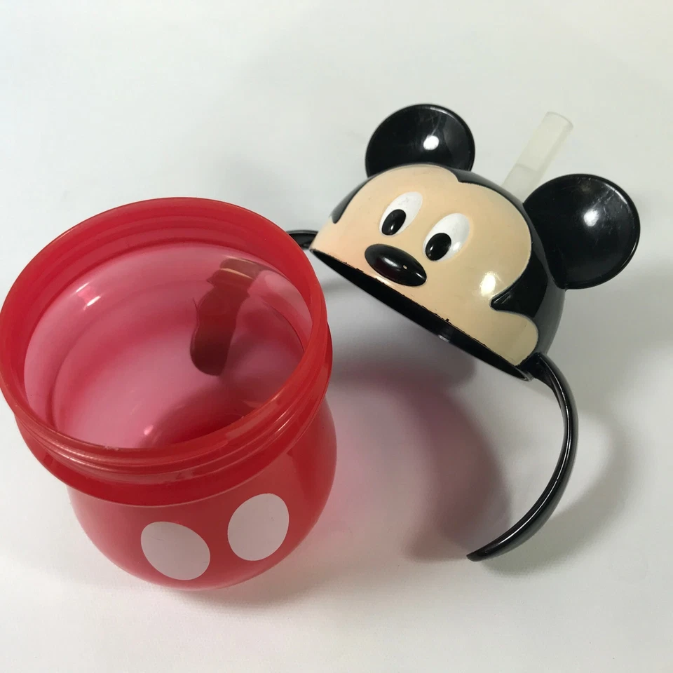 Disney Mickey Mouse Baby Trainer Straw Cup: Collectible with Handles - Image 2 of 4