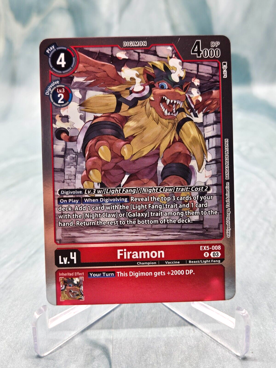 デジモンカード ライセンスカード ブロンズ Digimon Firamon EX5-008 R Foil Animal Colosseum - NM | eBay