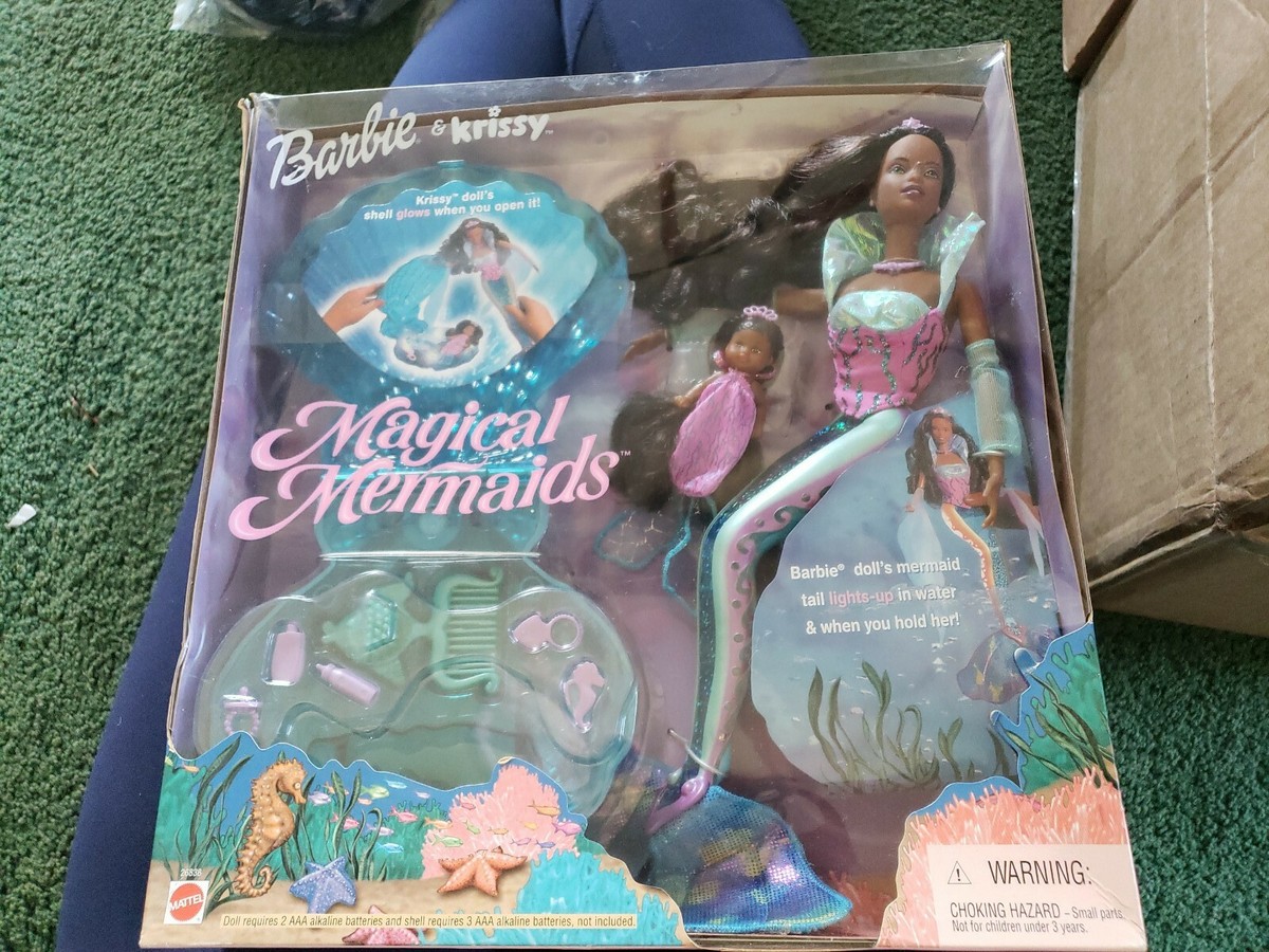 NEW Magical Mermaid Barbie Krissy African American Doll Set 2000