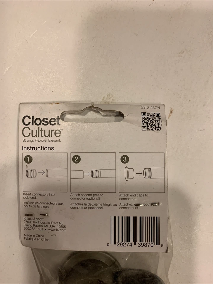 Closet Culture 0312-23CN Closet Pole Kit Strong Flexible Elegent - Image 4 of 4