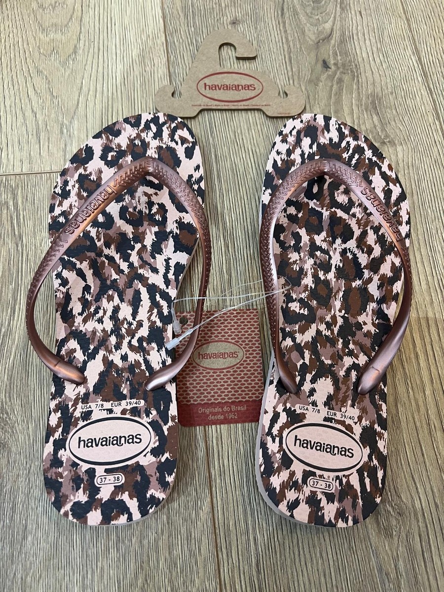Animal Print Animal Flip Flops Womens Uk Size Havaianas Flip-Flops