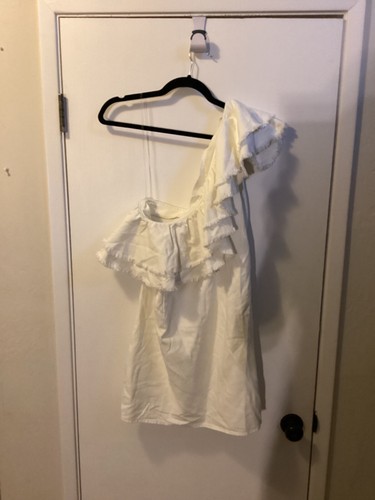 Women NWT "Future Collective cream color, 1 shoulder dress. Size 14. Reg $38.00 - Picture 2 of 2